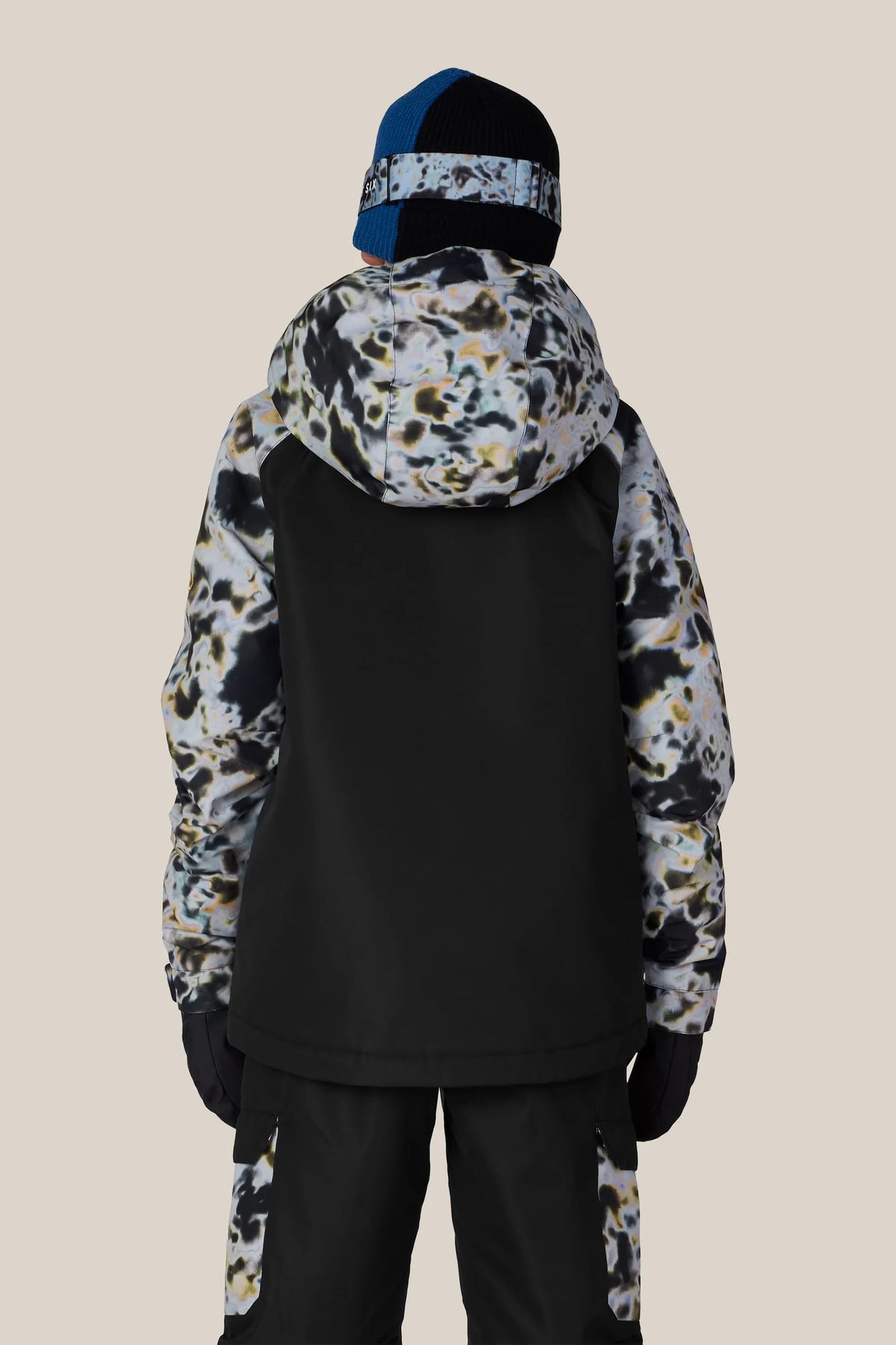 686 Boys' Geo Insulated Jacket Grey Tundra Colorblock