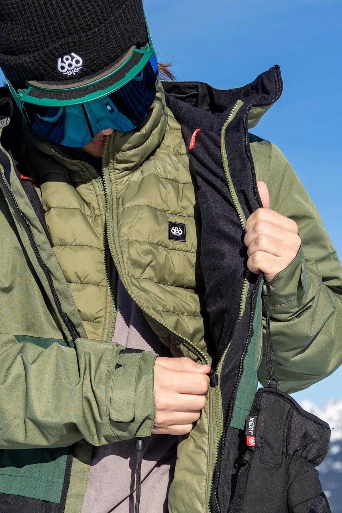 686 Smarty 3-in-1 Form Jacket Fatigue Green Colorblock