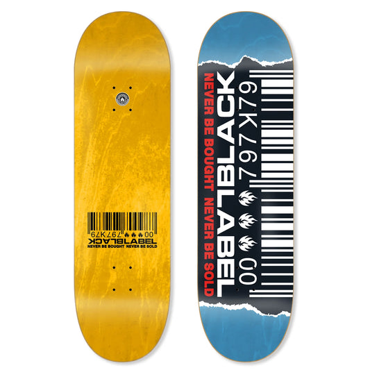 Black Label Ripped Barcode Skateboard Deck