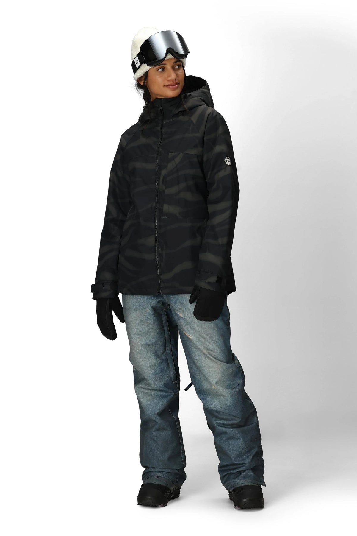 686 Womens Insulated Snow Pants Deconstructed Denim