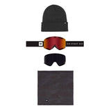 BLACK W/ SOLAR MIRROR AND BLACK LENS