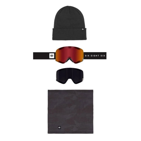 BLACK W/ SOLAR MIRROR AND BLACK LENS