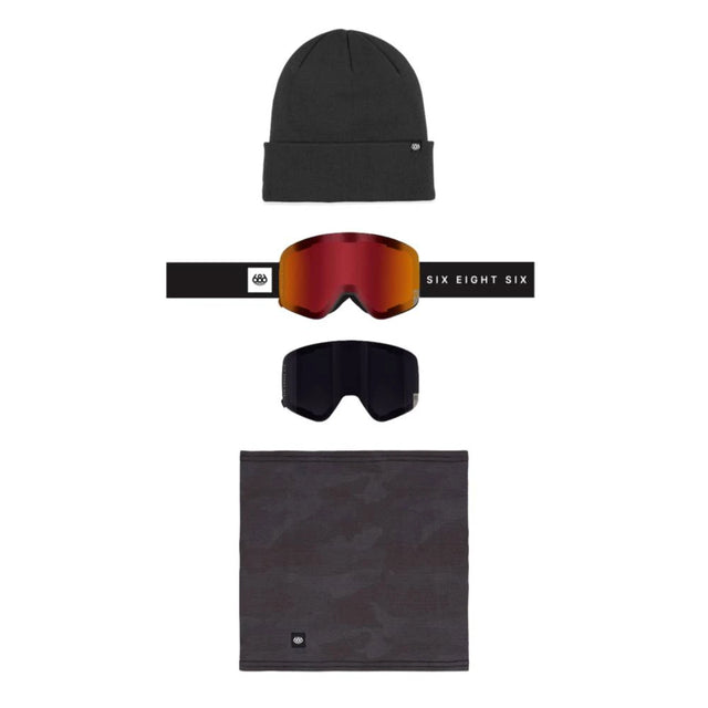 BLACK W/ SOLAR MIRROR AND BLACK LENS