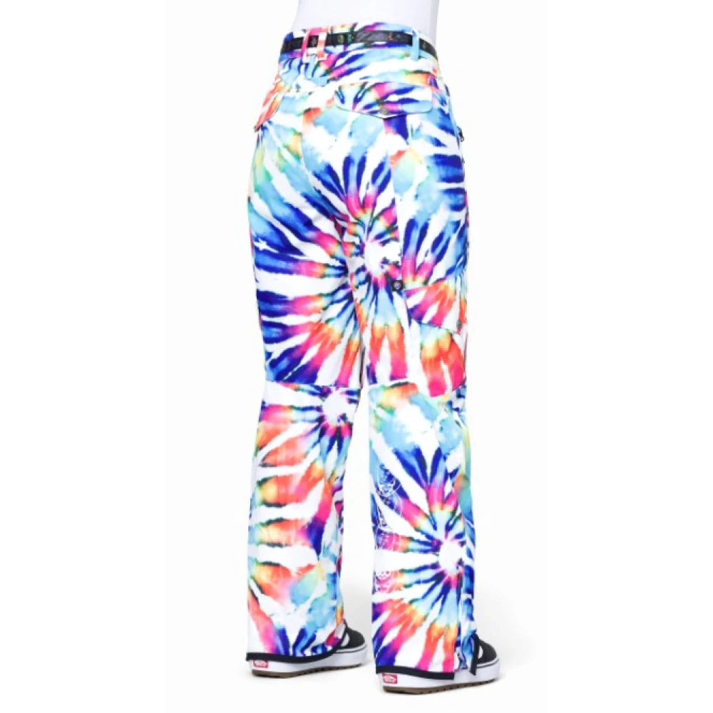 686 Womens Aura Insulated Cargo Snow Pants Grateful Dead White Tie Dye