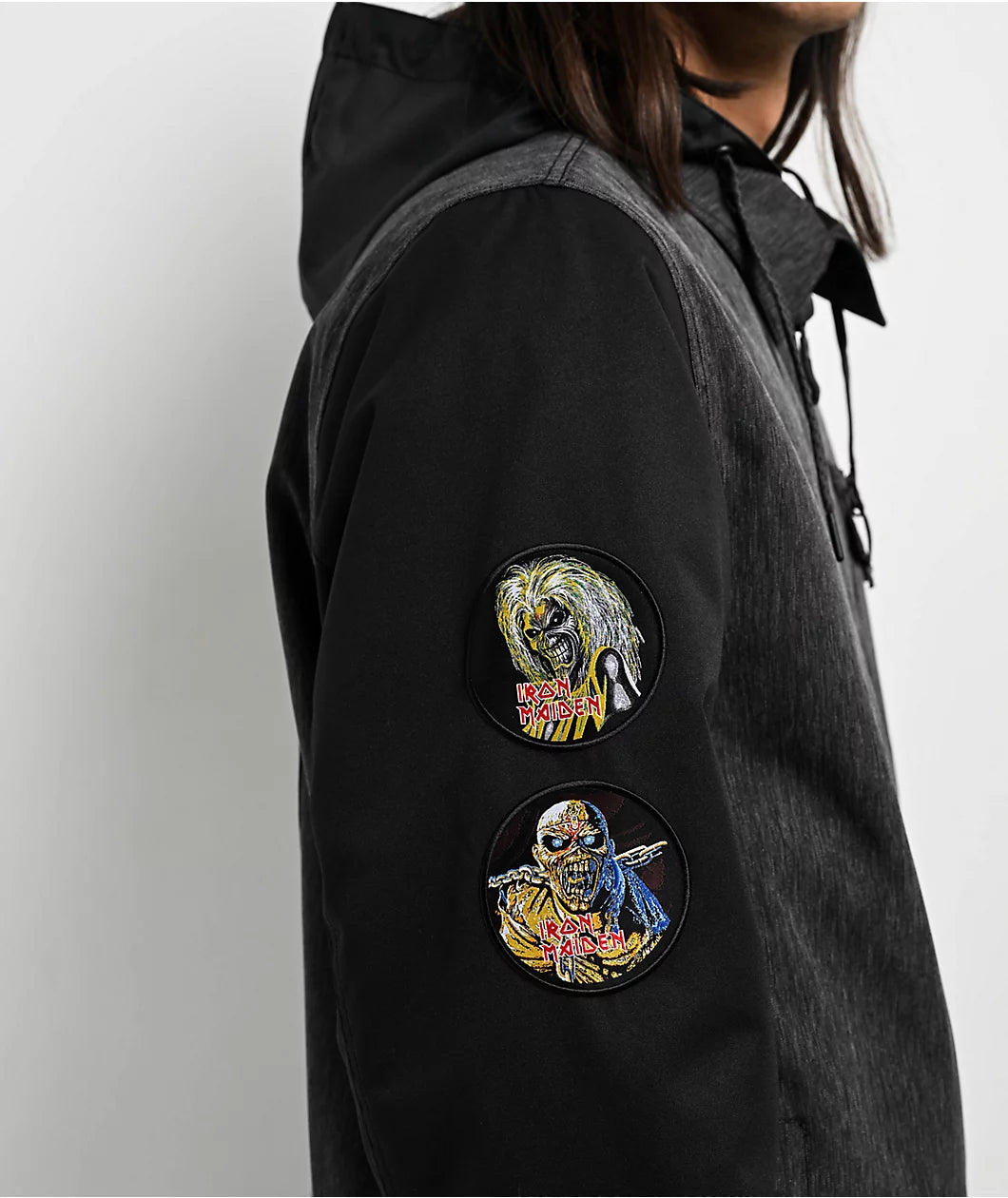 686 x Iron Maiden Insulated Battle Black Denim Snowboard Jacket