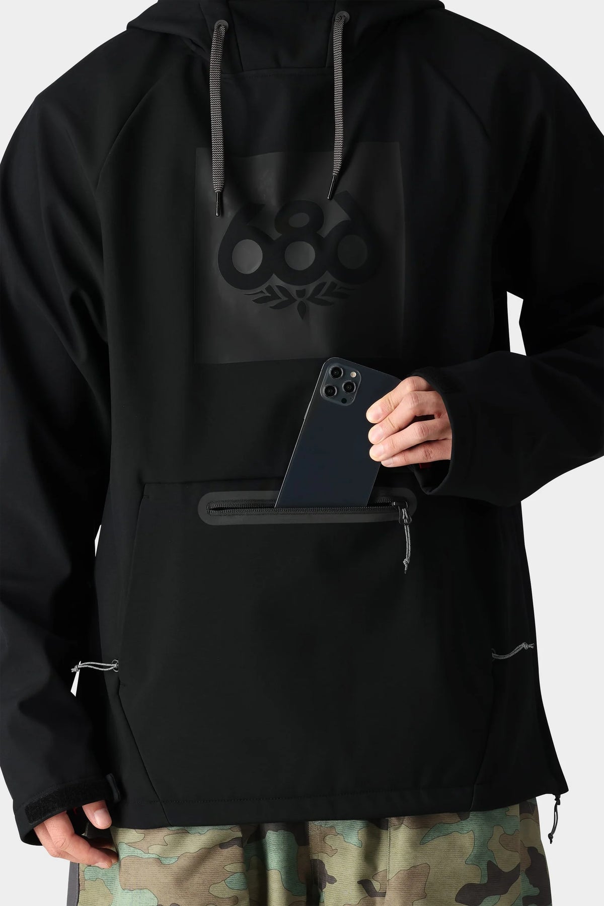 686 Waterproof Hoodie Black