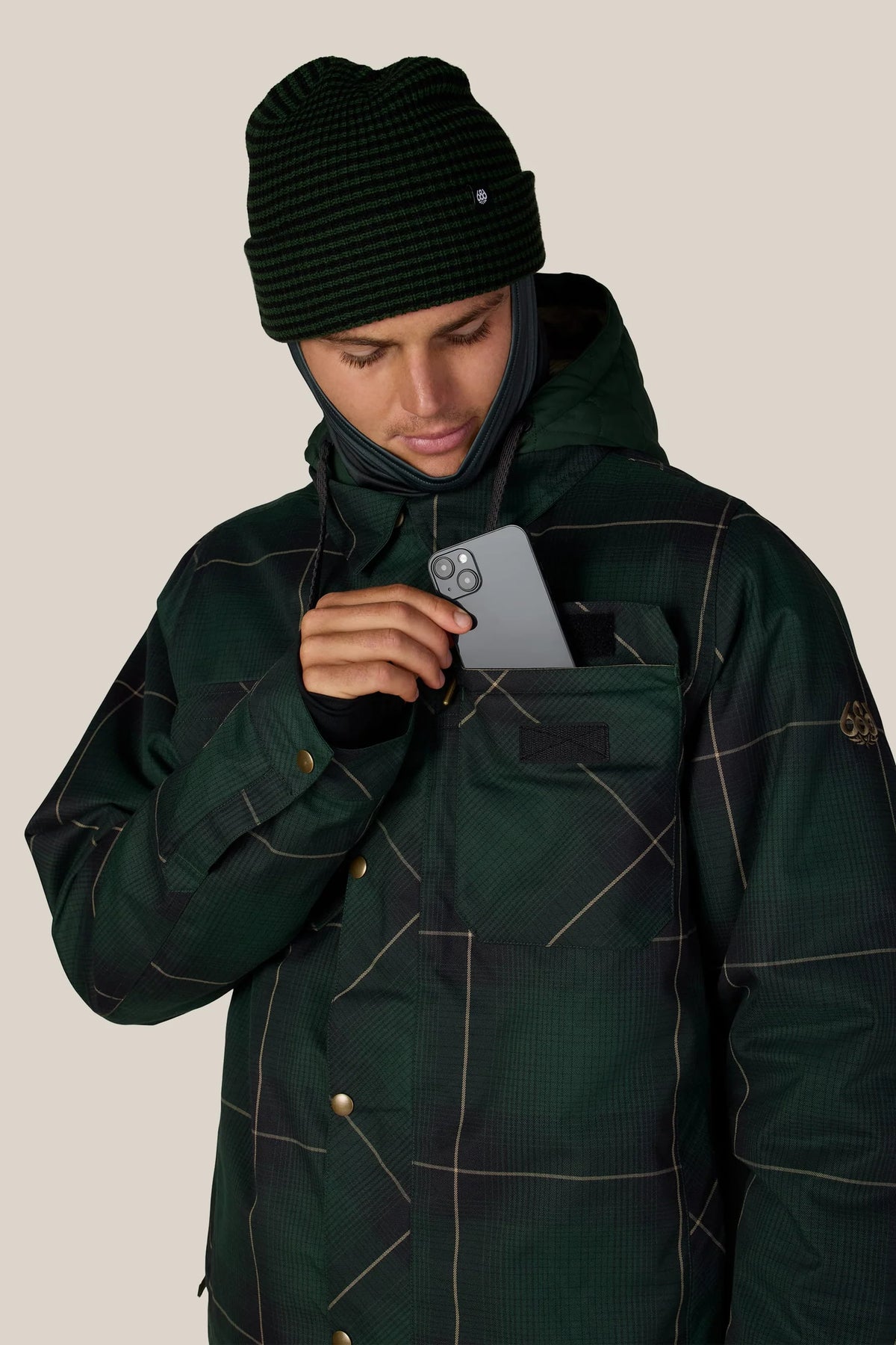686 Woodland Insulated Jacket Moss Green Plaid