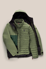 686 Smarty 3-in-1 Form Jacket Fatigue Green Colorblock