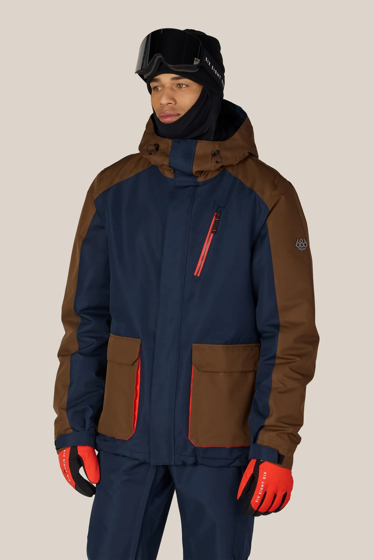 686 Nightline Insulated Jacket Navy Dark Earth Colorblock