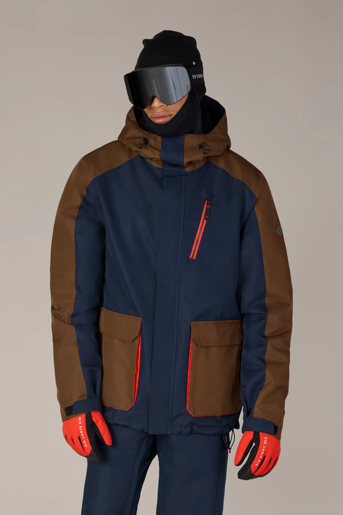 686 Nightline Insulated Jacket Navy Dark Earth Colorblock