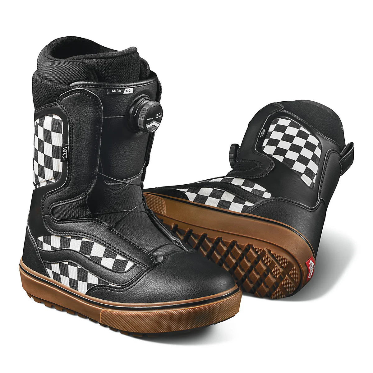 Vans Aura OG Checkerboard Black/Gum Snowboard Boot ORGINALLY $235, SALE $200