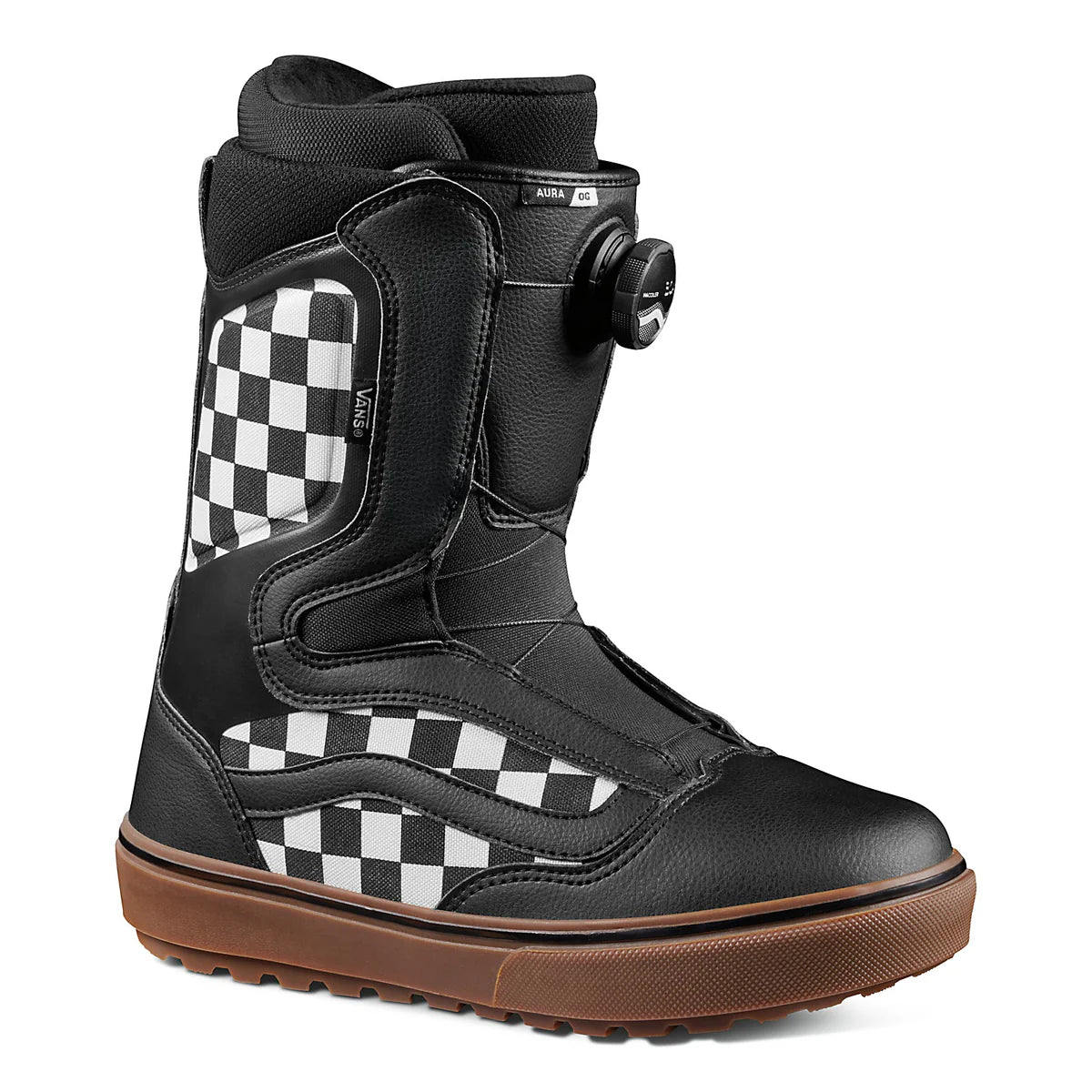 Vans Aura OG Checkerboard Black/Gum Snowboard Boot ORGINALLY $235, SALE $200