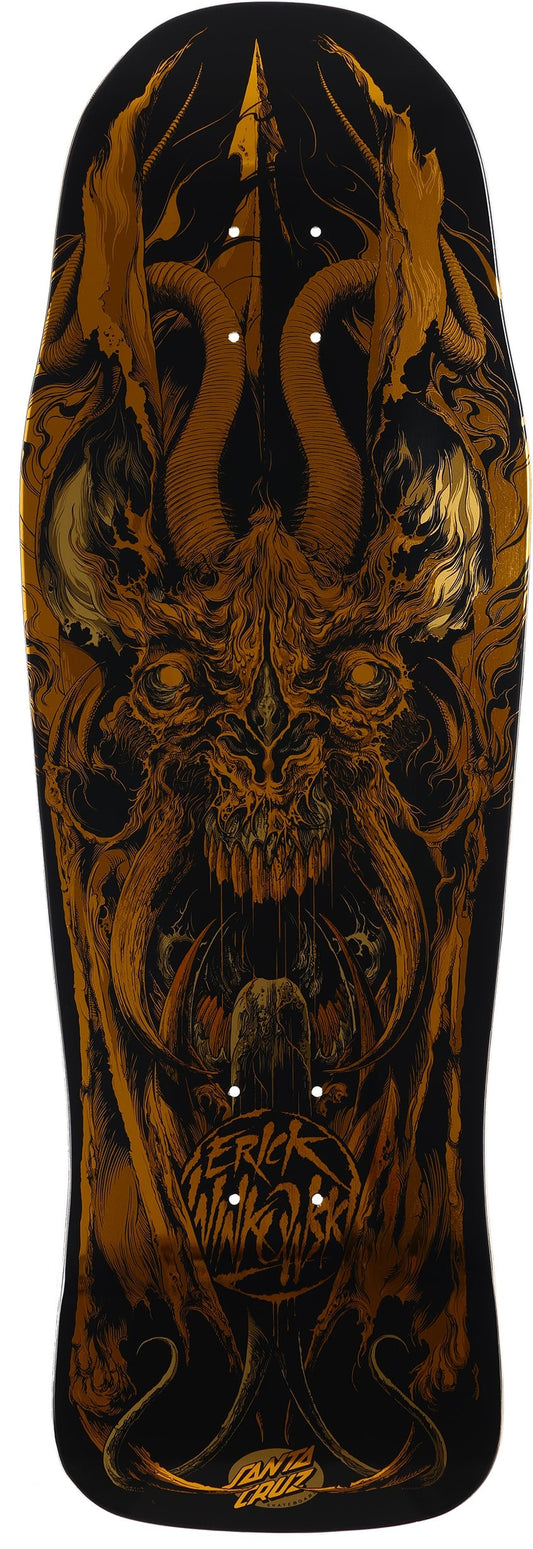 Winkowski Primeval Gold Santa Cruz Shaped Skateboard Deck