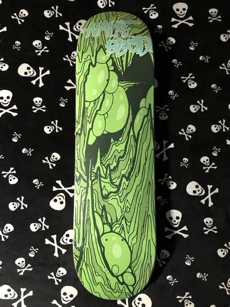 Name In Blood Caves Skateboard Deck
