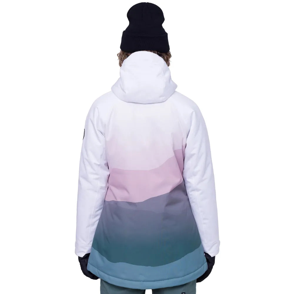 686 Womens Dream Insulated Jacket White Dusty Mountain Sunset